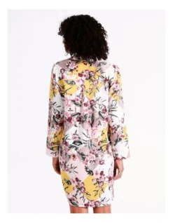 Chloe & Lola Abby Recycled Satin Long Sleeve Nightshirt In Diamond Floral -Myer Clothing Shop 976499020 978024880 6 720x928