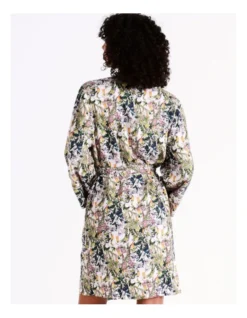 Chloe & Lola Botanical Gardens Ecovero Viscose Long Sleeve Robe In Cream Botanical -Myer Clothing Shop 976499470 6 720x928