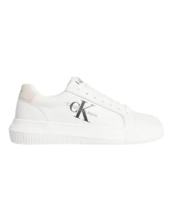 Calvin Klein Leather Trainers In White