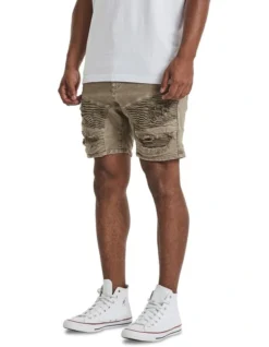 Spitfire Denim Short In Beige -Myer Clothing Shop 976556710 5 720x928