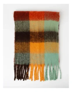 Chunky Check Winter Scarf In Orange 9 Chunky Check Winter Scarf In Orange -Myer Clothing Shop 976557250 976557520 5 720x928