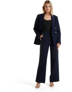 Forever New Megan Button Wide Leg Pant In Navy 9 Forever New Megan Button Wide Leg Pant In Navy -Myer Clothing Shop 976644460 5 720x928