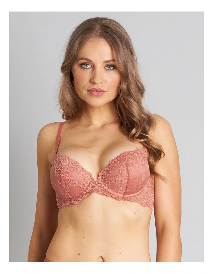 My Fit Lace 200% Boost Push Up Plunge Bra In Cinnamon 2 My Fit Lace 200% Boost Push Up Plunge Bra In Cinnamon - Image 2