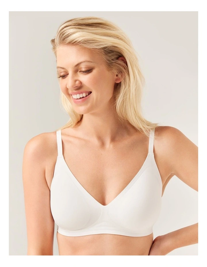 Comfit Collection Soft Cup Plunge Bra In White 1 Comfit Collection Soft Cup Plunge Bra In White