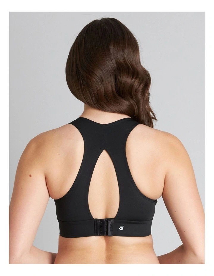 Focus High Neck Sports Bra In Black 2 Focus High Neck Sports Bra In Black - Image 2