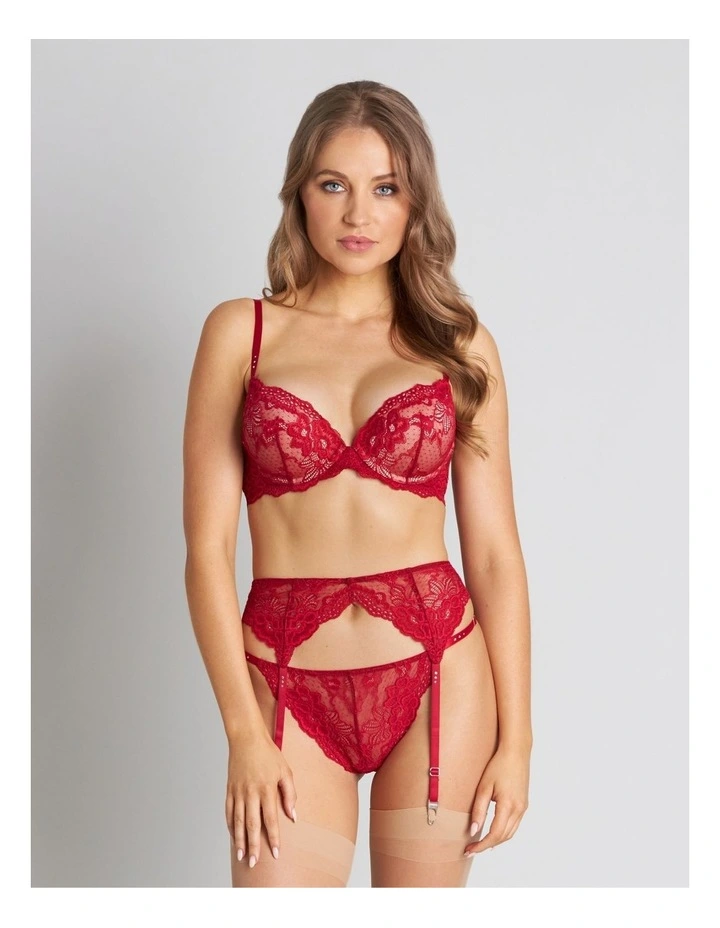 My Fit Lace Suspender In Jester Red 1 My Fit Lace Suspender In Jester Red