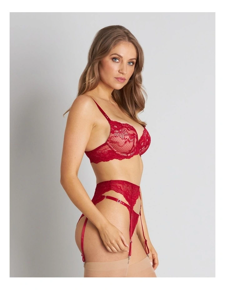 My Fit Lace Suspender In Jester Red 3 My Fit Lace Suspender In Jester Red - Image 3