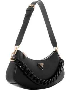 Guess Corina Zip Top Shoulder Bag In Black -Myer Clothing Shop 977208400 4 720x928