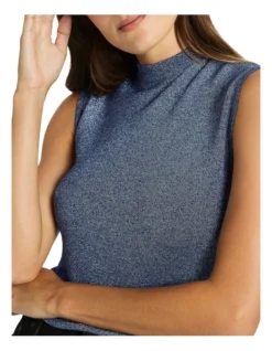 Galea Sleeveless Shimmer Knit In Grey -Myer Clothing Shop 977473270 4 720x928