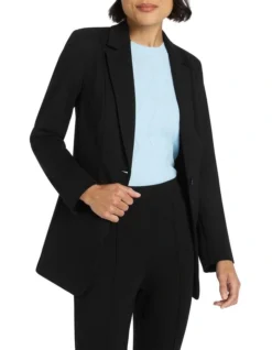 Carrey Ponte Blazer In Black
