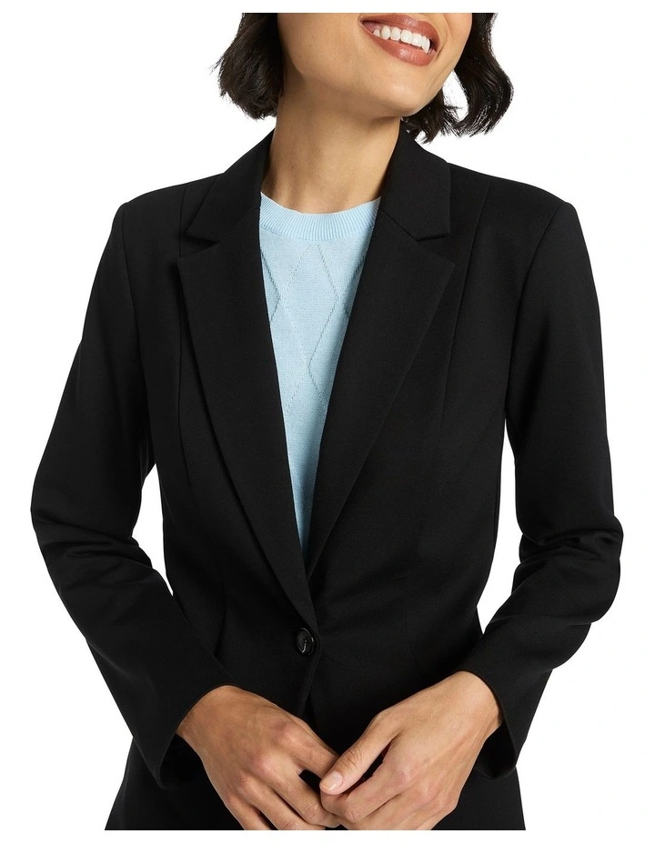 Carrey Ponte Blazer In Black 3 Carrey Ponte Blazer In Black - Image 3