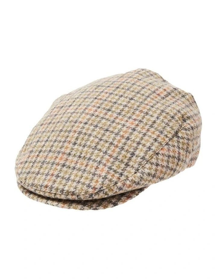 Louie Houndstooth Ivy Cap In Brown 1 Louie Houndstooth Ivy Cap In Brown