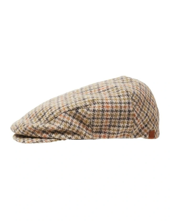 Louie Houndstooth Ivy Cap In Brown 2 Louie Houndstooth Ivy Cap In Brown - Image 2