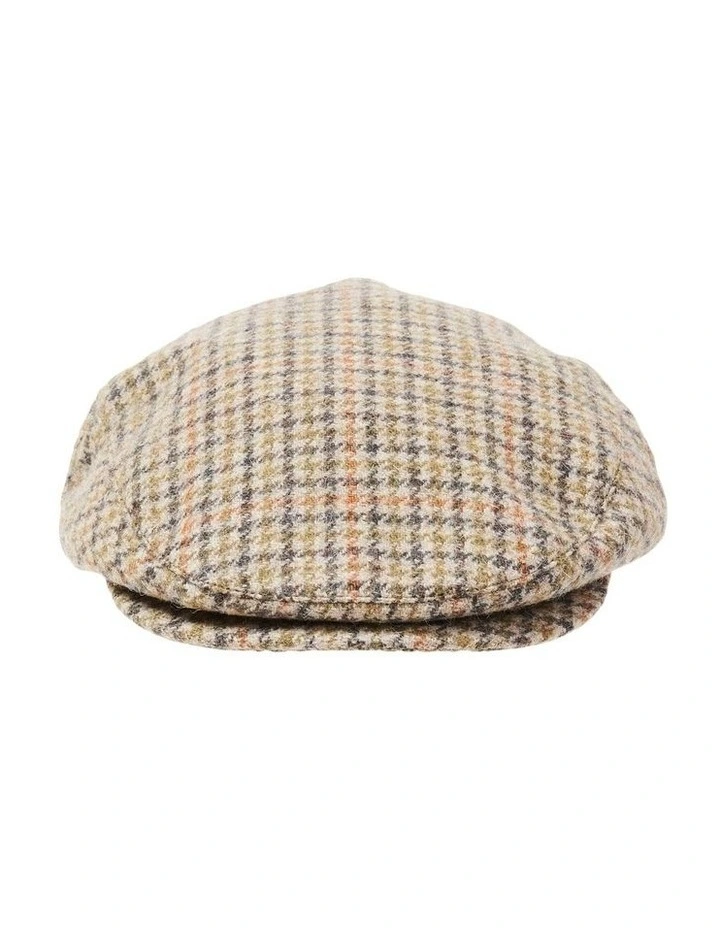 Louie Houndstooth Ivy Cap In Brown 3 Louie Houndstooth Ivy Cap In Brown - Image 3