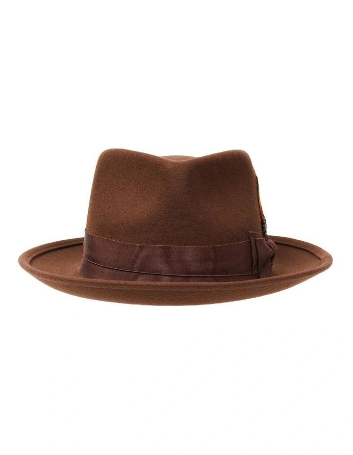 Theo Squatter Fedora In Brown 3 Theo Squatter Fedora In Brown - Image 3