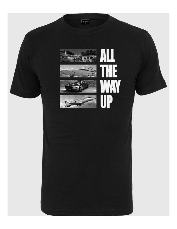 Mens Mister Tee All The Way Up Stairway Tee Black 5 Mens Mister Tee All The Way Up Stairway Tee Black - Image 5