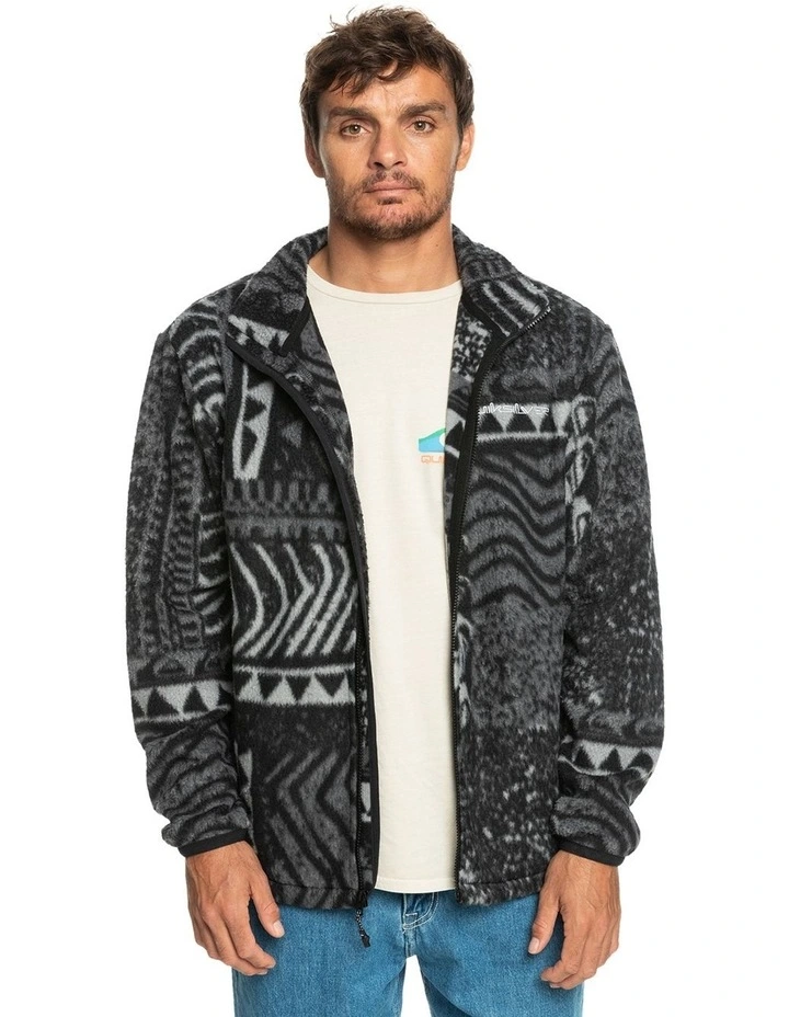 Quiksilver Clean Coasts Zip-Up Hoodie In Black 1 Quiksilver Clean Coasts Zip-Up Hoodie In Black