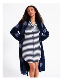 SOHO Leah Fleece Robe In Fairisle Hearts -Myer Clothing Shop 978082480 4 720x928