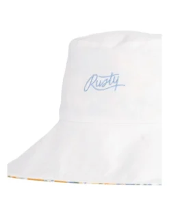 Rusty Flora Reversible Bucket Hat In White/Yellow 8 Rusty Flora Reversible Bucket Hat In White/Yellow -Myer Clothing Shop 978255910 6 720x928