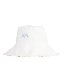Rusty Flora Reversible Bucket Hat In White/Yellow 9 Rusty Flora Reversible Bucket Hat In White/Yellow -Myer Clothing Shop 978255910 7 720x928