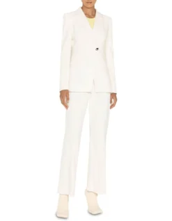 Single Button Blazer In Cream