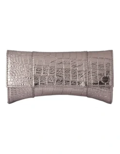 Tash Clutch Bag In Gunmetal