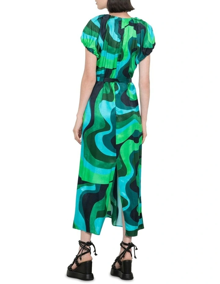 Emerald Modernist Dress In Green Multi 2 Emerald Modernist Dress In Green Multi - Image 2