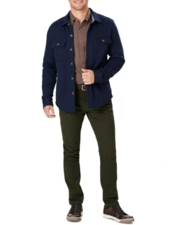 Comfort Shacket In Blue