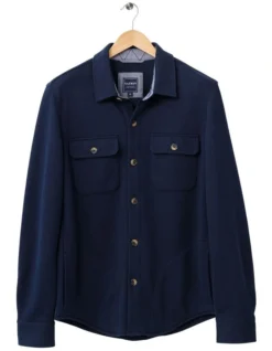 Comfort Shacket In Blue -Myer Clothing Shop 978387040 4 720x928