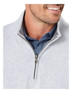High Flex Half Zip In Grey -Myer Clothing Shop 978387940 3 720x928