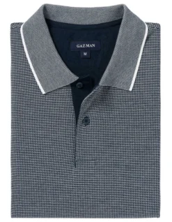 Smart Jacquard Polo In Navy -Myer Clothing Shop 978388480 4 720x928