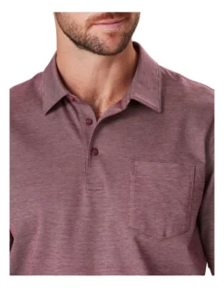 Smart Jacquard Polo Burgundy -Myer Clothing Shop 978388660 3 720x928