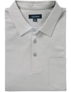 Smart Jacquard Polo In Grey -Myer Clothing Shop 978388750 4 720x928