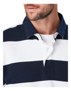 Block Stripe Rugby In Navy -Myer Clothing Shop 978388930 3 720x928