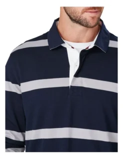 Bretton Stripe Rugby In Navy -Myer Clothing Shop 978389110 3 720x928