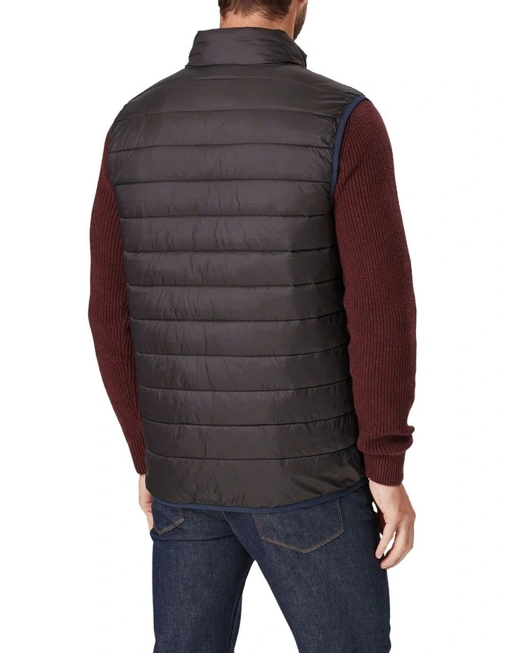 Lightweight Puffer Vest In Graphite 2 Lightweight Puffer Vest In Graphite - Image 2