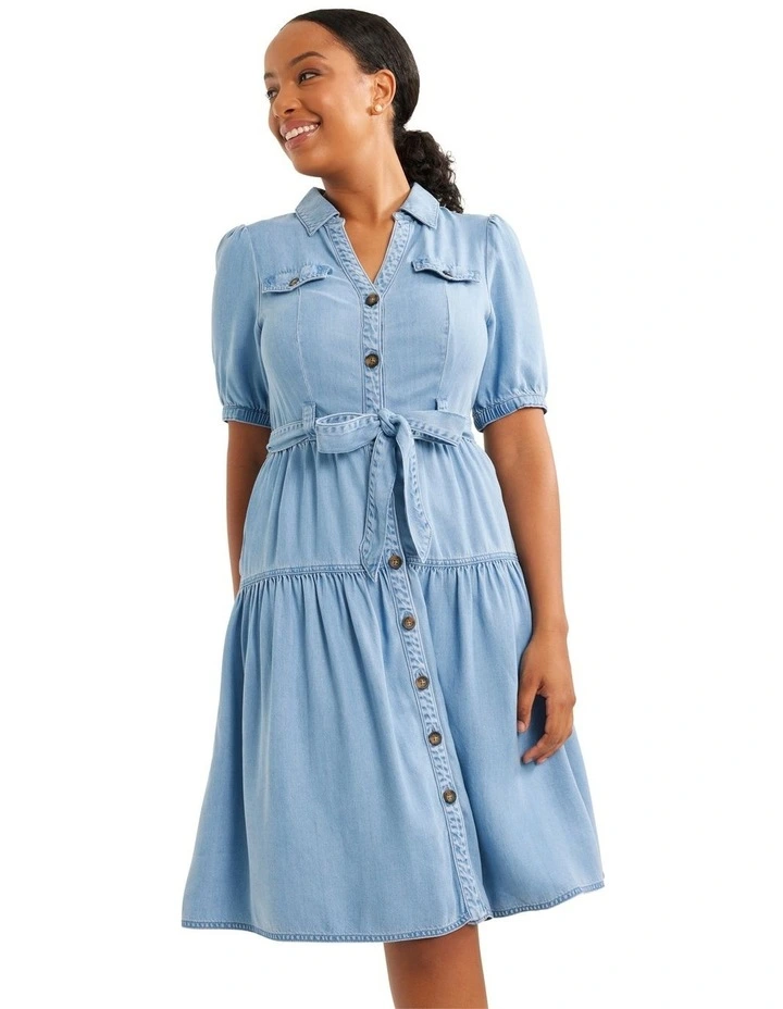 Molly Denim Dress In Chambray 1 Molly Denim Dress In Chambray