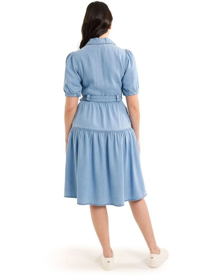 Molly Denim Dress In Chambray 6 Molly Denim Dress In Chambray - Image 6