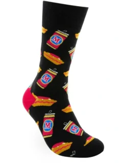 Melbourne Bitter Footy Fuel Socks In Black