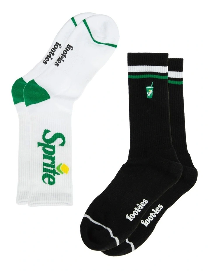 Sprite Bold Logo Sneaker Socks In Multi 1 Sprite Bold Logo Sneaker Socks In Multi