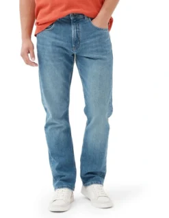 Timaru Relaxed Fit Italian Denim Short Leg In Light Blue