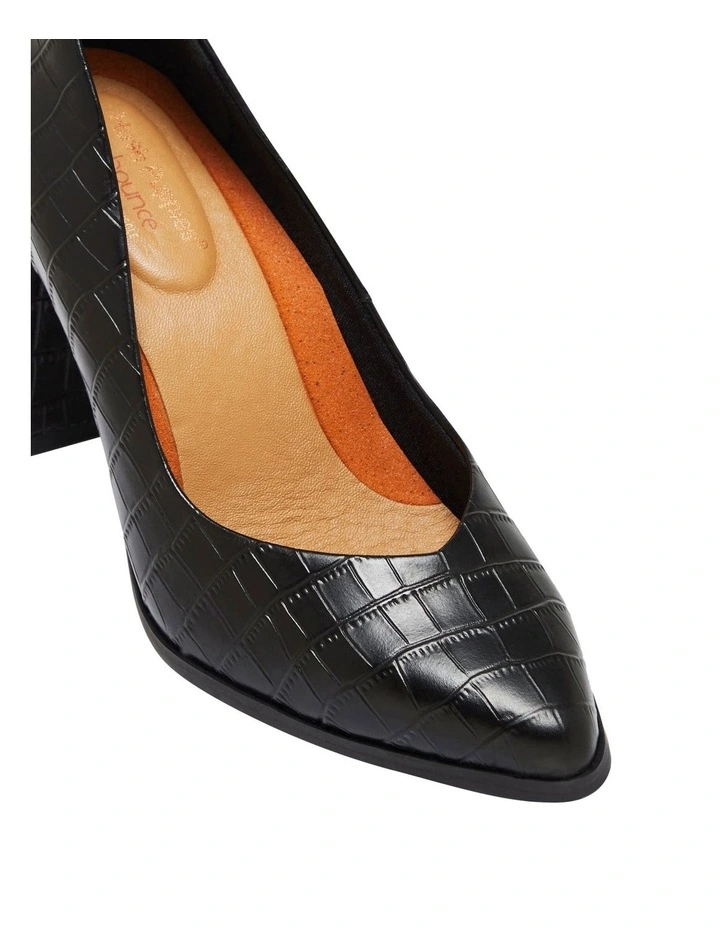 Hush Puppies Joni Heeled Shoe In Black 2 Hush Puppies Joni Heeled Shoe In Black - Image 2