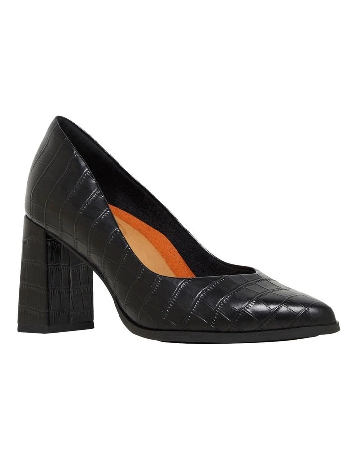 Hush Puppies Joni Heeled Shoe In Black 4 Hush Puppies Joni Heeled Shoe In Black - Image 4