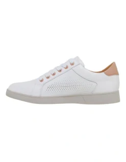 Hush Puppies Mimosa Perf Sneaker In White/Blush -Myer Clothing Shop 978817690 3 720x928