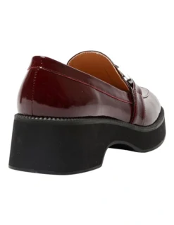 Emma Flat Loafers In Wine Patent Leather -Myer Clothing Shop 979024240 4 720x928