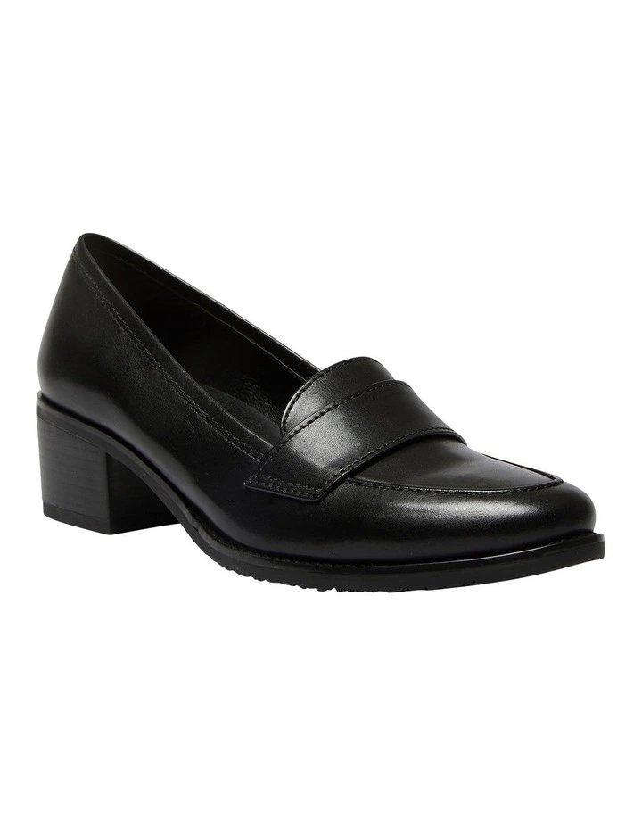 Napoli Leather Heeled Shoes In Black 2 Napoli Leather Heeled Shoes In Black - Image 2