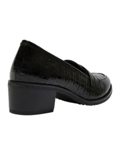 Napoli Heeled Shoes In Black Patent Croc Leather -Myer Clothing Shop 979053580 4 720x928
