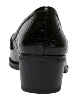 Napoli Heeled Shoes In Black Patent Croc Leather -Myer Clothing Shop 979053580 5 720x928