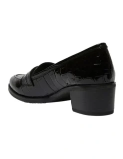 Napoli Heeled Shoes In Black Patent Croc Leather -Myer Clothing Shop 979053580 6 720x928