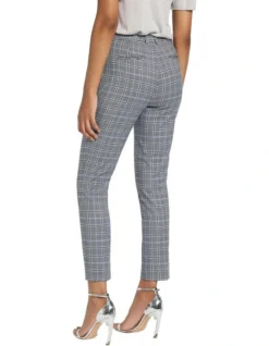Plaid Habits Pant In Grey Multi -Myer Clothing Shop 979094440 4 720x928